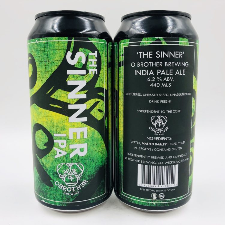 O’Brother Brewing: The Sinner American IPA (440ml) - Hop Shop Aberdeen