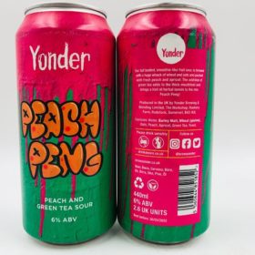 Yonder: Peach Peng Peach & Green Tea Sour (440ml) - Hop Shop Aberdeen