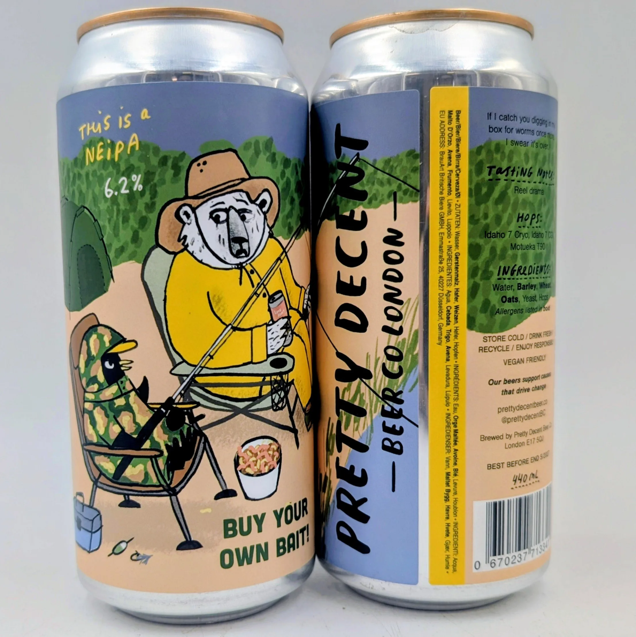 Pretty Decent Beer Co: Buy Your Own Bait! NEIPA (440ml)