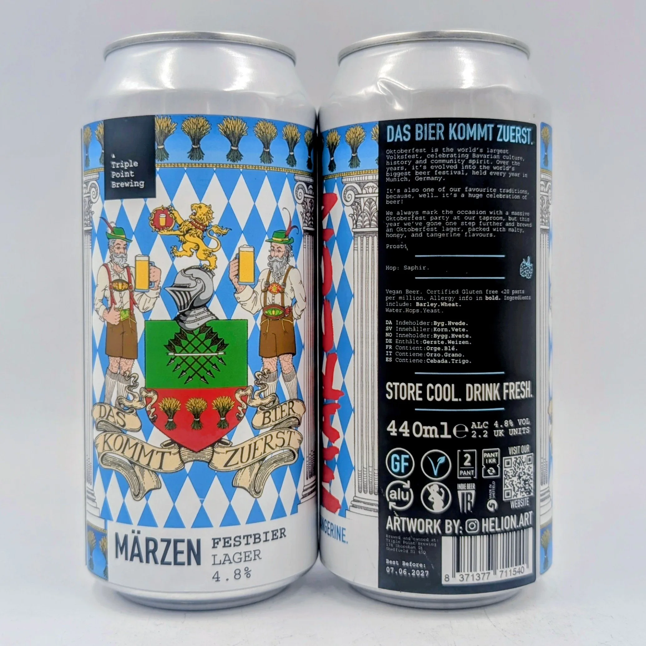 Triple Point Brewing: Märzen Gluten Free Festbier Lager (440ml)
