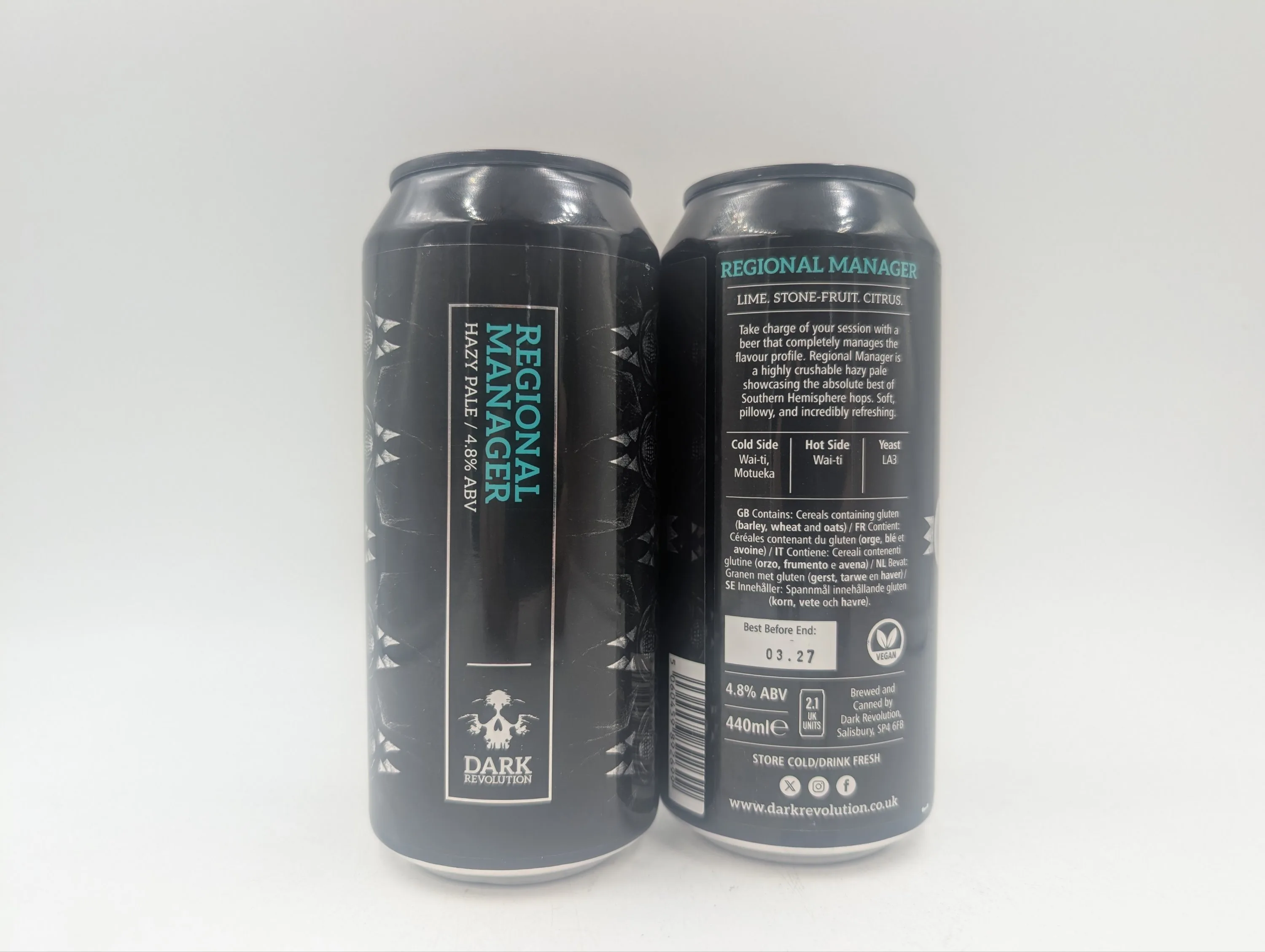 Dark Revolution: Regional Manager Hazy Pale (440ml)
