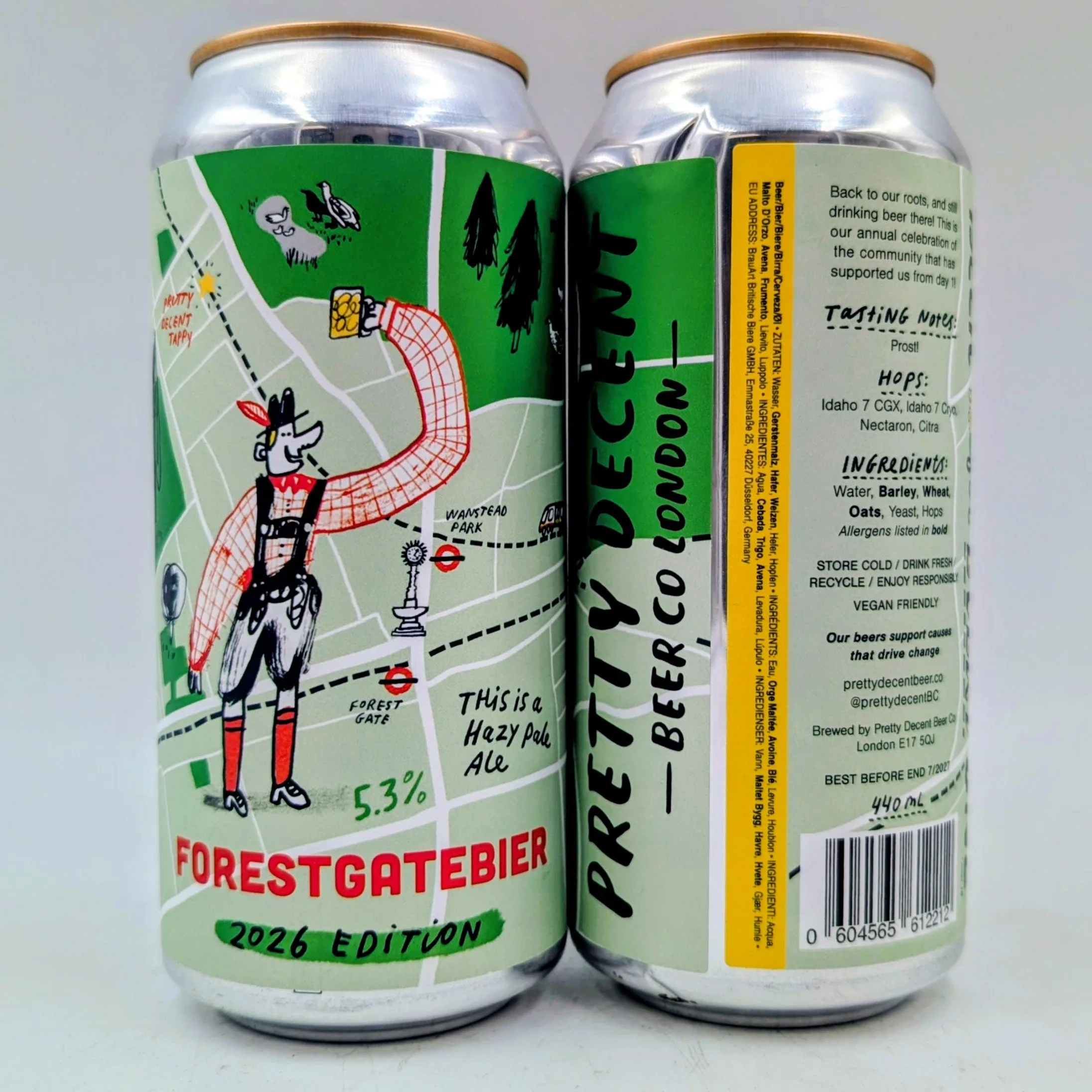 Pretty Decent Beer Co: Forestgatebier 2026 Hazy Pale Ale (440ml)